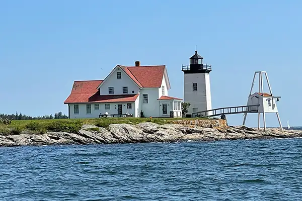 Coastal lighthouse in Maine