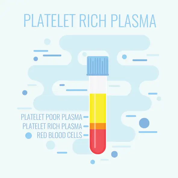 Illustration of a test tube filled with blood